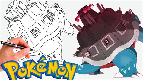 How To Draw GIGANTAMAX BLASTORISE POKEMON.